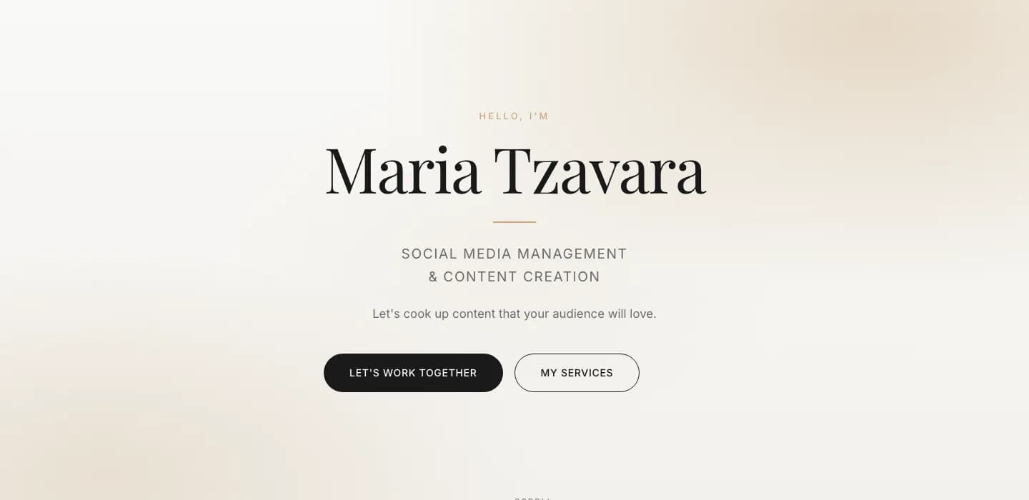 Η ιστοσελίδα withlovemedia.gr — portfolio για social media manager